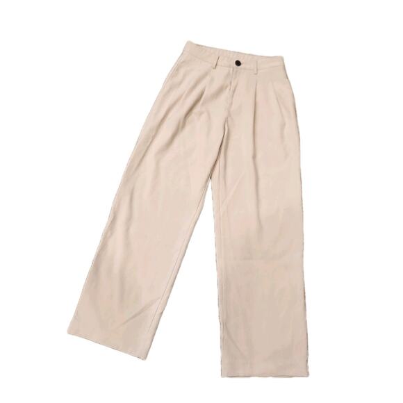 NWOT Dazy High Rise Khaki Wide Leg Ankle Length Pants W/pockets Sz M - Picture 1 of 4